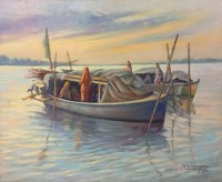 Aurangzib Hanjra, 18 x 21 Inch, Oil on Canvas, Seascape Painting, AC-AZH-037